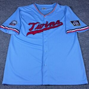 Minnesota Twins Jersey Joe Mauer XL Powder Blue Baseball